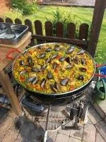 Paella Pfanne Stahl poliert 60cm