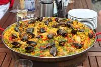 Paella Pfanne Stahl poliert 60cm