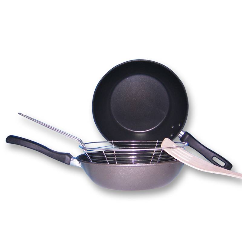 VIVOHOME Frittierpfanne Mit Korb – 18 Liter, Aluminium, Für Innen & Außen, Rechteckig