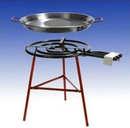 Paella Grill-Set Cordoba - mit 70cm Aludeckel - + Schlauch und Druckminderer - für 20-25 Personen